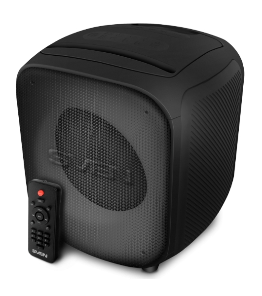 Портативная колонка SVEN PS-555, черный, 65 Вт (RMS), Bluetooth, USB, microSD, пульт