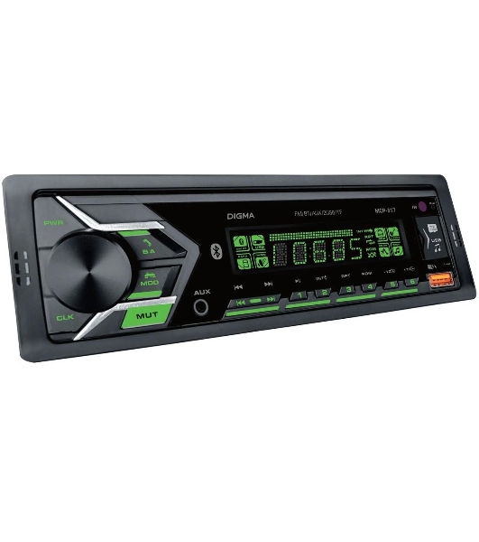 Автомагнитола Digma MCP-517, 1 DIN, Bluetooth, USB Type-A, AUX, пульт ДУ