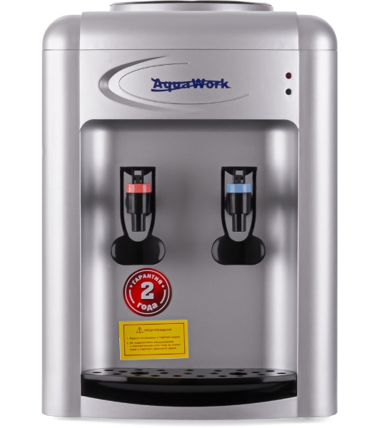 Кулер для воды Aqua Work 0.7-TKR, верхняя загрузка, нагрев 97 °С, без охлаждения, серебристый