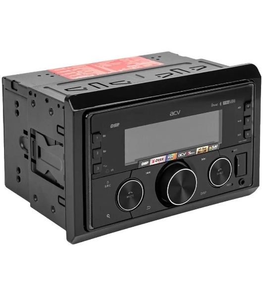 Автомагнитола ACV ADX-211BM, 2 DIN, Bluetooth, USB Type-A, AUX, пульт ДУ