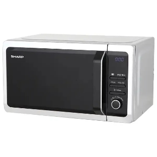 Микроволновая печь Sharp R-2852RSL серебристый, 20 л, 800 Вт, переключатели - кнопки, поворотный механизм