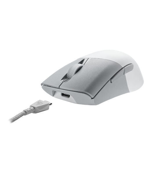Мышь беспроводная/проводная ASUS ROG Keris Wireless AimPoint белый, 36000 dpi, радиоканал, Bluetooth, USB, кнопки - 5