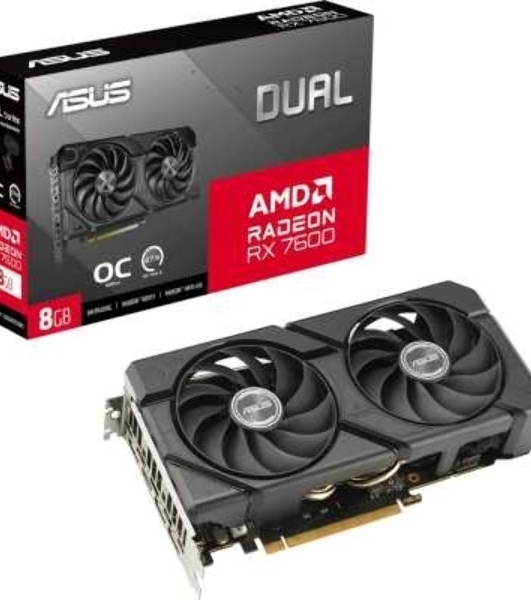 Видеокарта Asus AMD Radeon RX 7600 8Gb PCI-E DUAL-RX7600-O8G-EVO 128bit GDDR6 2280/18000 HDMIx1 DPx3 HDCP Ret