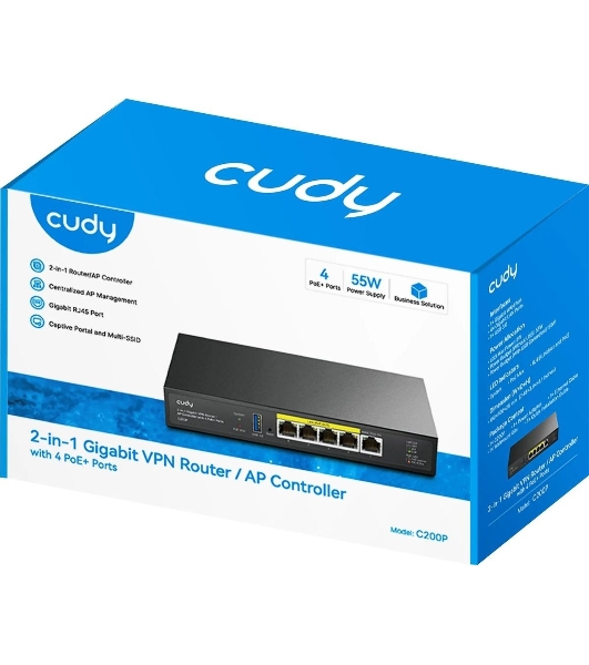 Контроллер Cudy C200P 10/100/1000BASE-TX