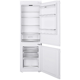 Встраиваемый холодильник HOMSair FB177SW Inverter белый, двухкамерный, 195/75л, морозилка снизу, капельная система