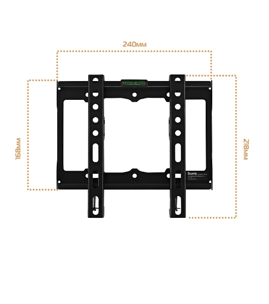 Кронштейн для телевизора Buro FX1S черный, 15'-48' макс. 25 кг, настенный, фиксированный