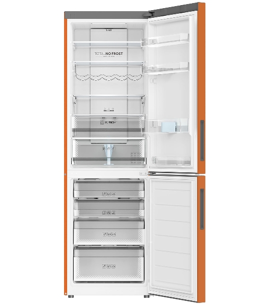 Холодильник Haier C2F636CORGU1 оранжевый двухкамерный 256/108 л морозилка снизу, No Frost