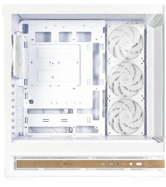 Компьютерный корпус ZALMAN P40 NAMU, ATX, белый, WINDOW, WOODEN ELEMENTS, 2xCombo(2.5” or 3.5”), 1xUSB TYPE-C, 2xUSB 3.0, SIDE 3x120мм ARGB, REAR 1x120мм ARGB