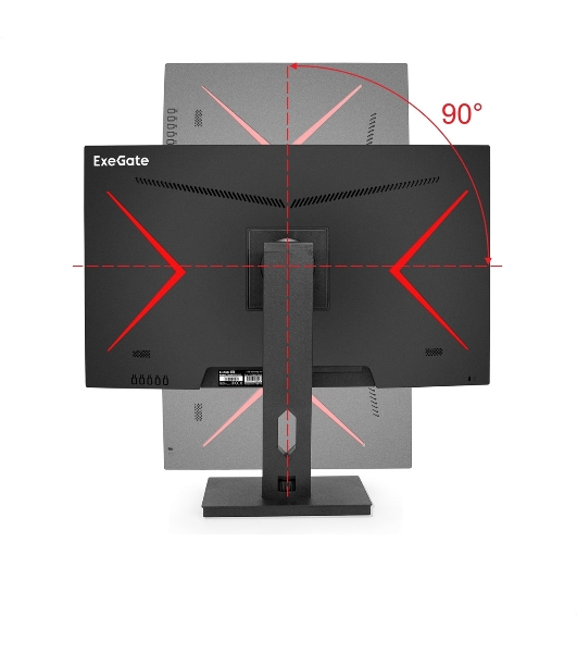 Монитор 27' ExeGate Combat EG2707C IPS 1920x1080, 165 Гц, 1 мс, 16:9, 250 кд/м2, 1xHDMI, 1xDP, USB, 1x3.5 мм, черный