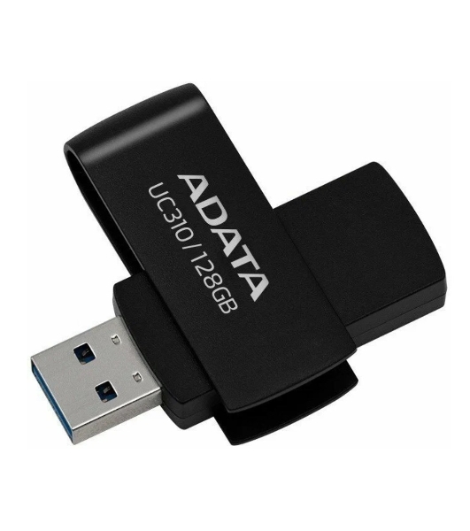 Флешка USB ADATA UC310 (UC310-128G-RBK), 128Gb, USB 3.2 Gen 1, R/W 100/30, черный