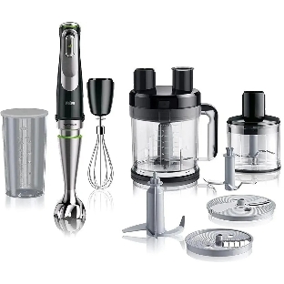 Блендер погружной Braun MQ9185XLI серебристый, 1200 Вт, плавная регулировка