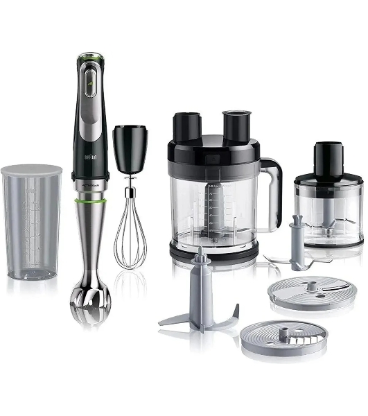 Блендер погружной Braun MQ9185XLI серебристый, 1200 Вт, плавная регулировка