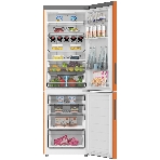 Холодильник Haier C2F636CORGU1 оранжевый двухкамерный 256/108 л морозилка снизу, No Frost, фото3
