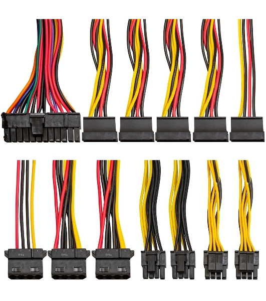 Блок питания ExeGate UNS800, 800W, (ATX, SC, 12cm fan, 24pin, 2x(4+4)pin, 2xPCI-E, 5xSATA, 3xIDE, кабель 220V 1,8м с защитой от выдергивания)