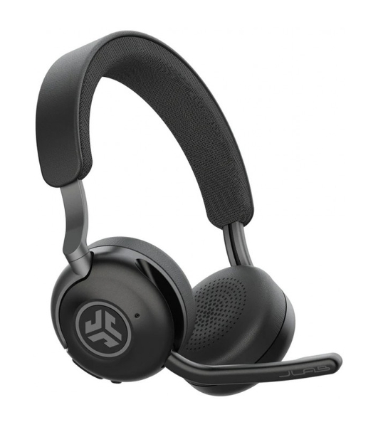 Гарнитура JLab Epic Work ANC Wireless Duo with Stand чёрный, беспроводная, Bluetooth/радиоканал/USB-C, ANC (шумоподавление), до 9 м, в комплекте подставка
