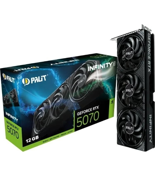 Видеокарта Palit PA-RTX 5070 INFINITY 3 12Gb RTX 5070 12Gb 192bit GDDR7 2325/28000 HDMIx1 DPx3 HDCP Ret