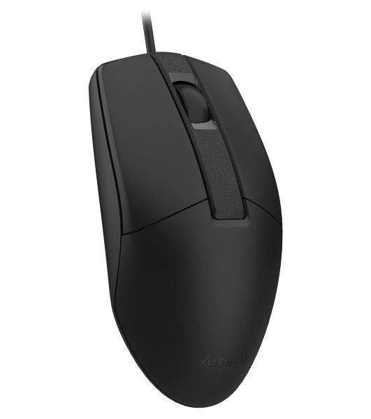 Мышь проводная A4Tech OP-330S черный, 1200 dpi, USB, кнопки - 3