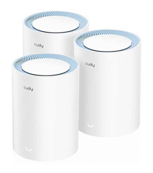 Бесшовный Mesh роутер Cudy M1200(3-Pack) AC1200 10/100BASE-TX белый (упак.:3шт)