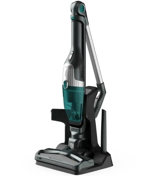 Пылесос вертикальный Tefal Xtrem Compact Essential TY1239WO лазурный/серый, питание от аккумулятора, 145 Вт, уборка сухая, пылесборник 0.4 л