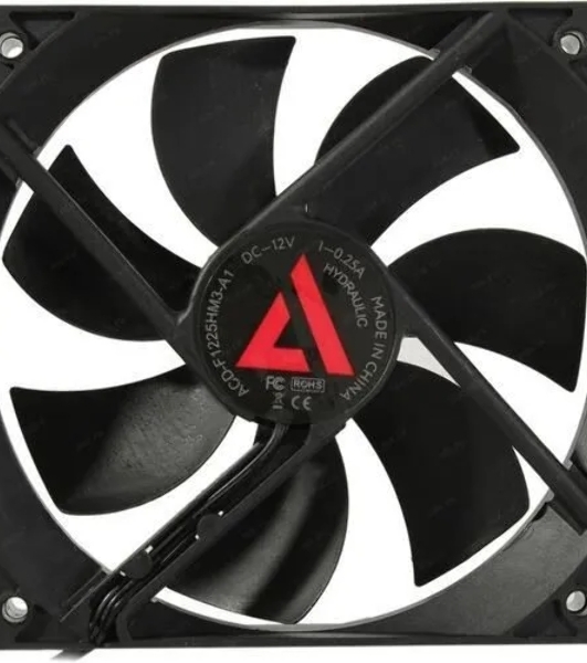 Вентилятор для корпуса Alseye ACD-F1225HM3-A черный, 120 мм, пластик, 1600 об/мин, 28 дБ, 3 pin