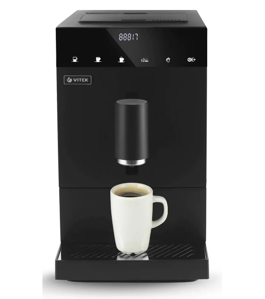 Кофемашина автоматическая Vitek Metropolis VT-8700 черный, зерновой кофе, 1.2 л, 1350 Вт, 20 Бар