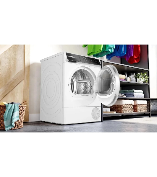 Сушильная машина Bosch WQB245B0ME белый, 9 кг, сушка - конденсационная, программ - 14, 59.8 x 84.2 x 65.1 см