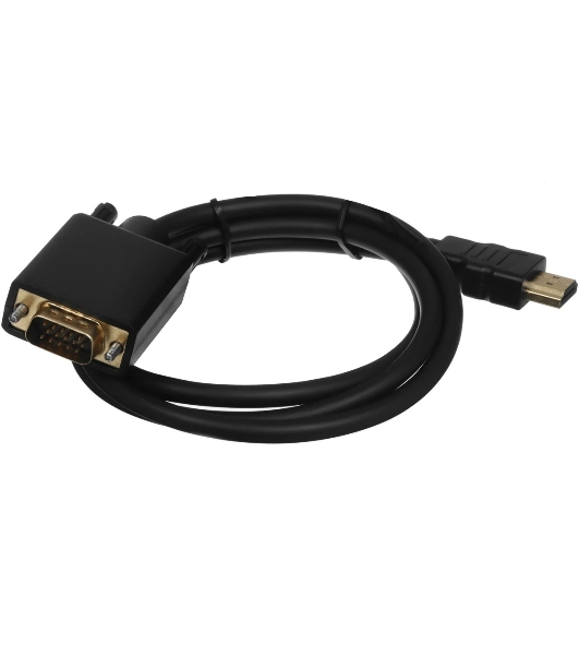 Кабель GoPower HDMI (m)-VGA (m) 1м черный Premium Zip-Lock c подвесом (1/200)