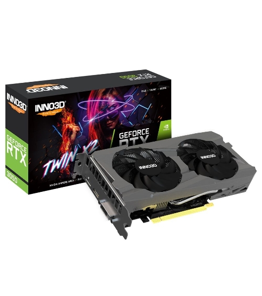 Видеокарта Inno3D Nvidia Geforce RTX 3050 TWIN X2 8Gb GDDR6 128-bit 2FAN DVI DP HDMI RTL