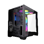 Компьютерный корпус Powercase Vision Micro, Black, Tempered Glass, 4х 120мм 5-color fan, черный, mATX (CVBM-L4), фото5