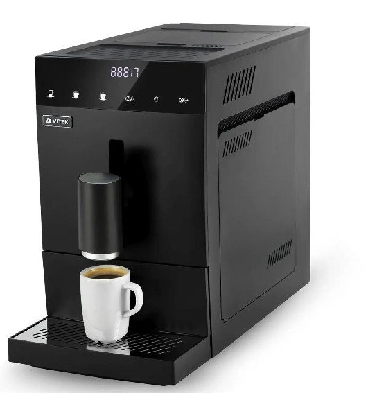 Кофемашина автоматическая Vitek Metropolis VT-8700 черный, зерновой кофе, 1.2 л, 1350 Вт, 20 Бар