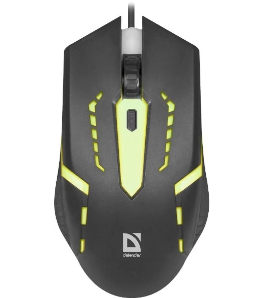 Мышь проводная Defender Hit MB-601 черный, 1200 dpi, USB, кнопки - 4