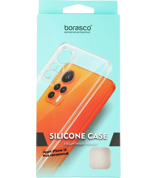 Чехол (клип-кейс) BoraSCO для Apple iPhone 15 Plus прозрачный