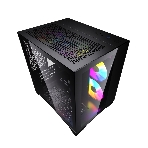 Компьютерный корпус Powercase Vision Micro, Black, Tempered Glass, 4х 120мм 5-color fan, черный, mATX (CVBM-L4), фото6