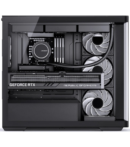 Корпус без блока питания Корпус JONSBO D300 Black MATX без БП, боковая панель из закаленного стекла, mini-ITX, micro-ATX, черный