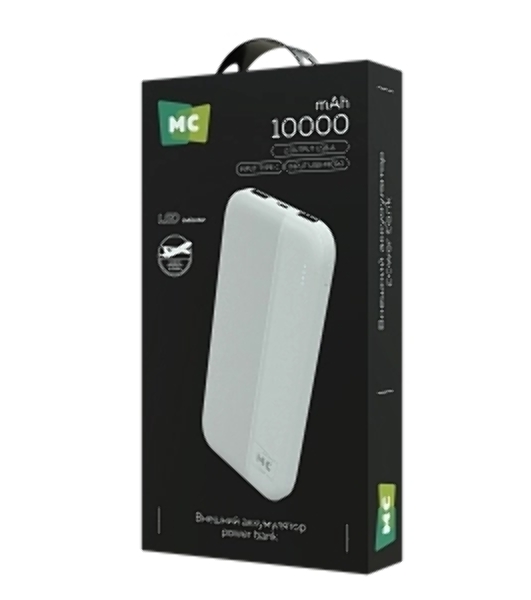 Портативный аккумулятор MORE CHOICE (4620202552907) PB25-10 белый - 10000mAh 2USB
