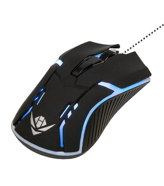 Комплект клавиатура+мышь Nakatomi KMG-2305U проводной, USB, 1600 DPI, черный