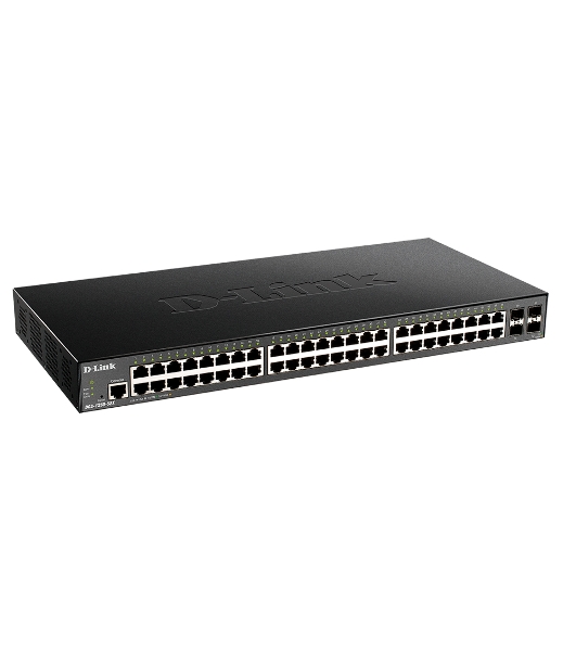 Коммутатор D-Link DGS-1250-52X/A1A, 48×1 Гбит/с + 4×10 Гбит/с SFP+, настраиваемый