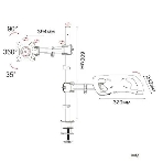 Кронштейн для монитора/ноутбука Cactus CS-VM-LH07-BK черный, 13'-27' макс. 8 кг, настольный, поворот и наклон, фото3