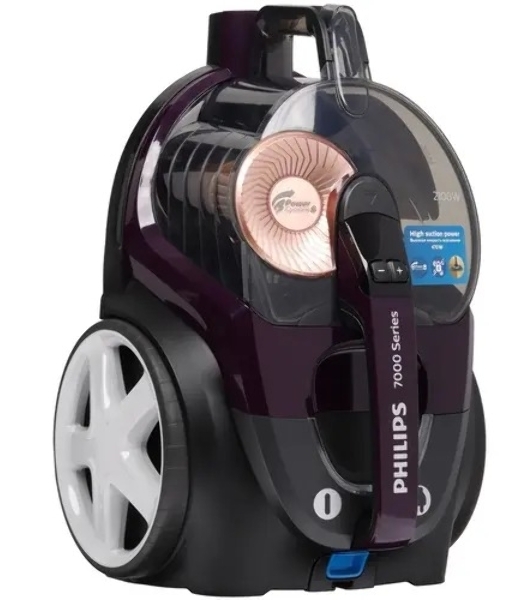 Пылесос Philips FC9734/01 фиолетовый, 470/2100 Вт, уборка сухая, пылесборник контейнер 2 л