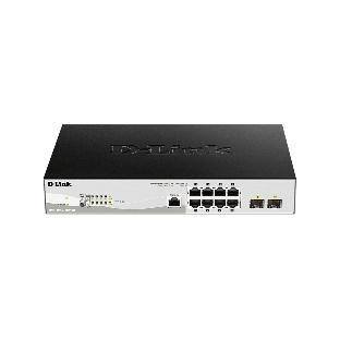 Коммутатор D-Link DGS-1210-10P/ME/B1A, 8×1 Гбит/с + 2×1 Гбит/с SFP, управляемый