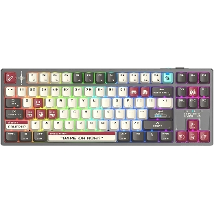 Клавиатура беспроводная A4Tech Bloody WS87 USB, Bluetooth/Радиоканал серый/красный