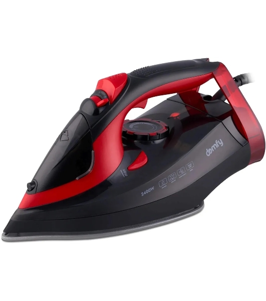 Утюг Domfy DSC-EI502 черный/красный, 2400 Вт, 160 г/мин, 400 мл