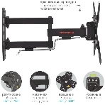 Кронштейн Arm media MARS-8 черный, 8 шт/уп. Кр. стал. настенный для TV 20'-43', max 25 кг, 4 ст св., нак. +5°-15°, пов. ±90° от ст. 66-370 мм. max VESA 200x200 мм., фото6