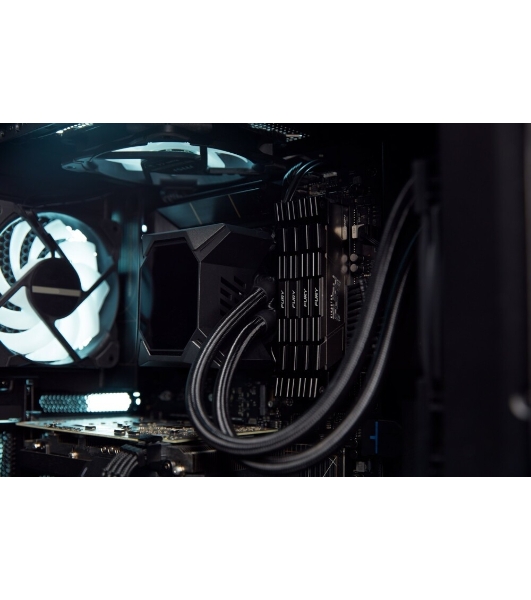 Оперативная память Kingston Fury Renegade, DDR4, 32GB (2x16GB), 3200MHz, CL16, DIMM, с радиаторами, серый/черный