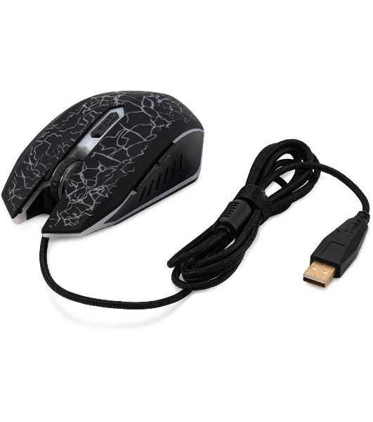 Мышь проводная Oklick 896G черный, 12800 dpi, USB, кнопки - 5