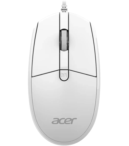 Комплект клавиатура+мышь Acer OCC400 проводной, USB, 2000 DPI, белый