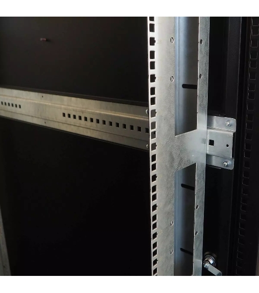 Шкаф серверный напольный 42U (800 1200) двойные перфорированные двери 2 шт., черный