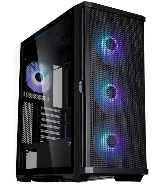 Компьютерный корпус ZALMAN Z10 PLUS, ATX, черный, WINDOW, 2x3.5', 2x2.5', 2xUSB 3.0, 1xUSB 3.1 Type-C, FRONT 3x140мм ARGb, REAR 1x120мм ARGb