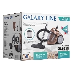 Пылесос Galaxy Line GL 6230 коралловый/черный, 350/1700 Вт, уборка сухая, пылесборник контейнер 2 л, фото4
