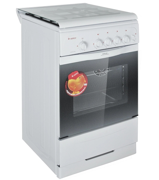 Плита газовая Gefest 3200-06 К2 белый, конфорок 4 шт, духовка 42 л, 50 см x 85 см x 57 см